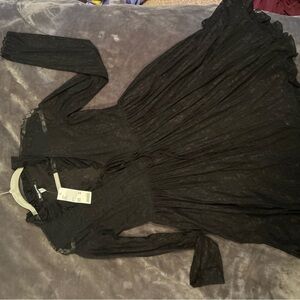 Urban Outfitters Black Pleated Mini Dress